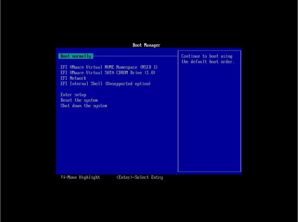 انتخاب درایو USB در Boot Manager برای نصب ویندوز ۱۱ منوی بوت هنگام نصب ویندوز ۱۱